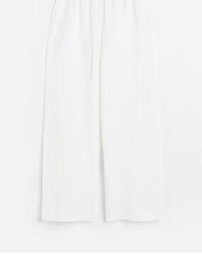 H&M White Linen blend Pants